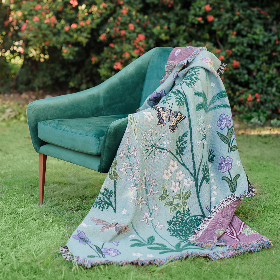 Whispers of Wetlands Woven Blanket