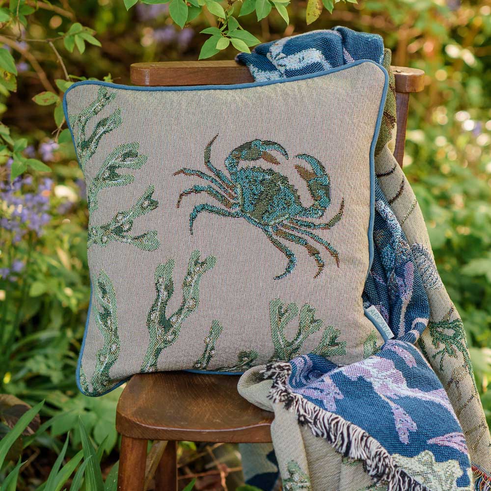 Intertidal Shore Crab Woven Cushion Cover