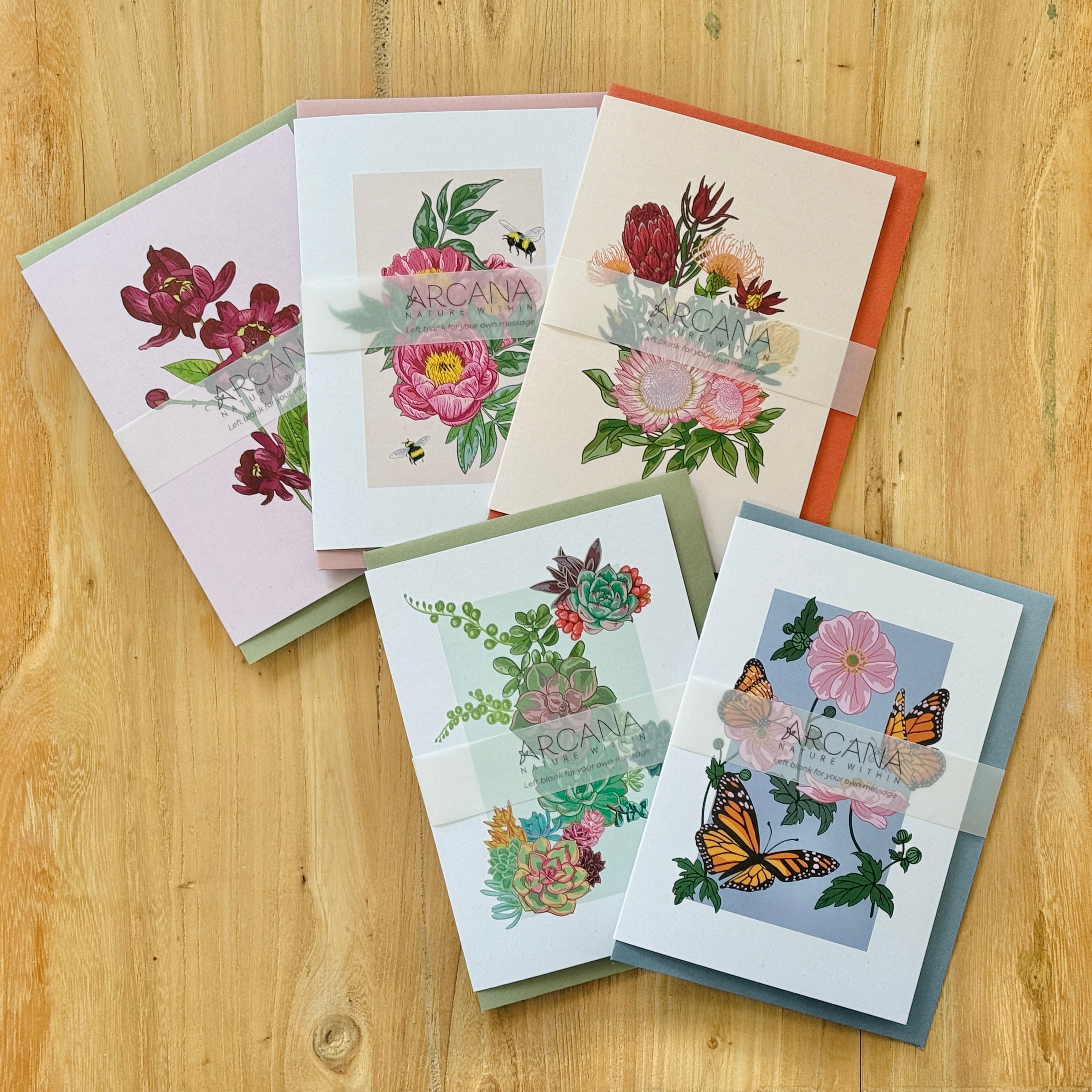 Botanical Greetings Card Set