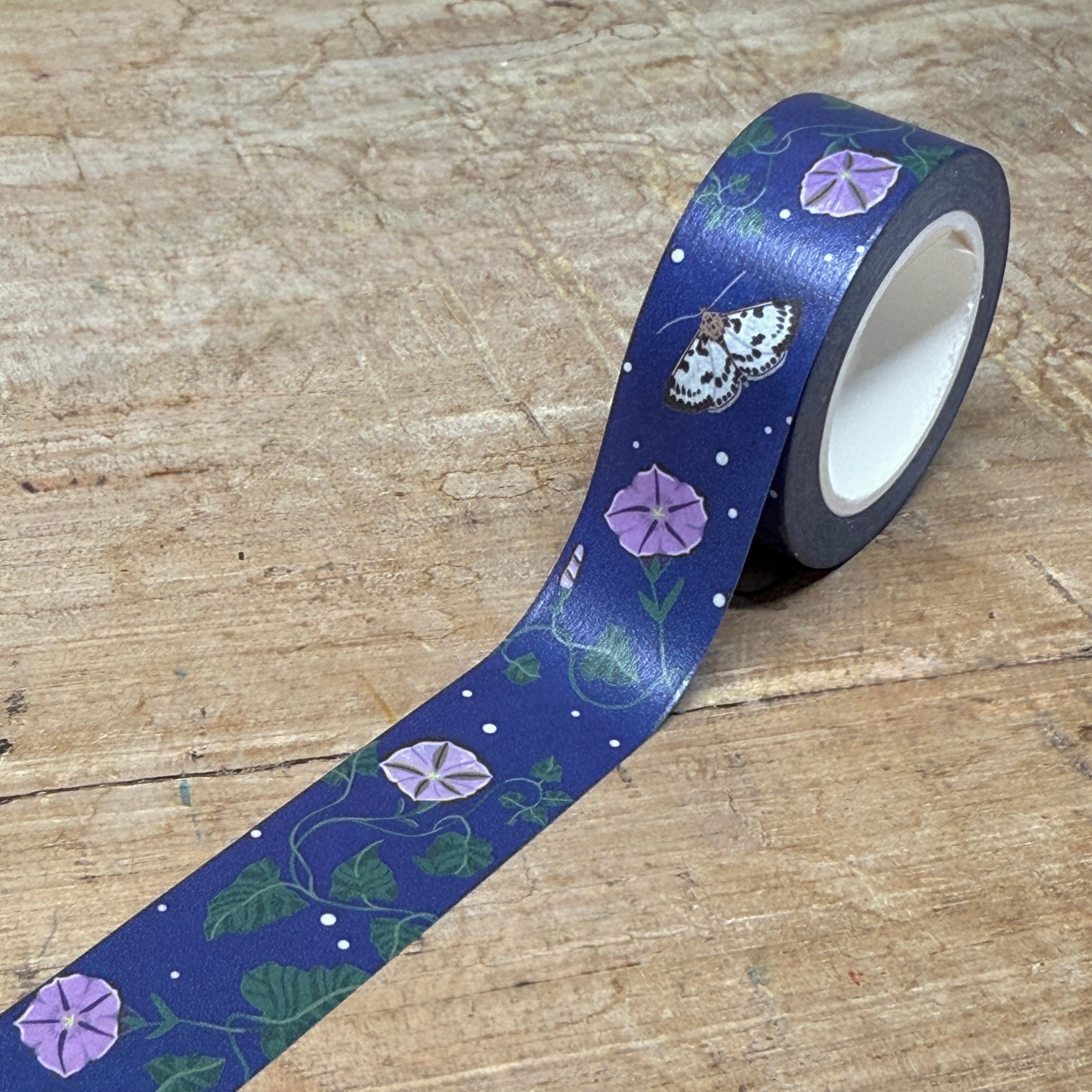 Night Garden Premium Recycled Wrapping Paper Set with Washi Tape
