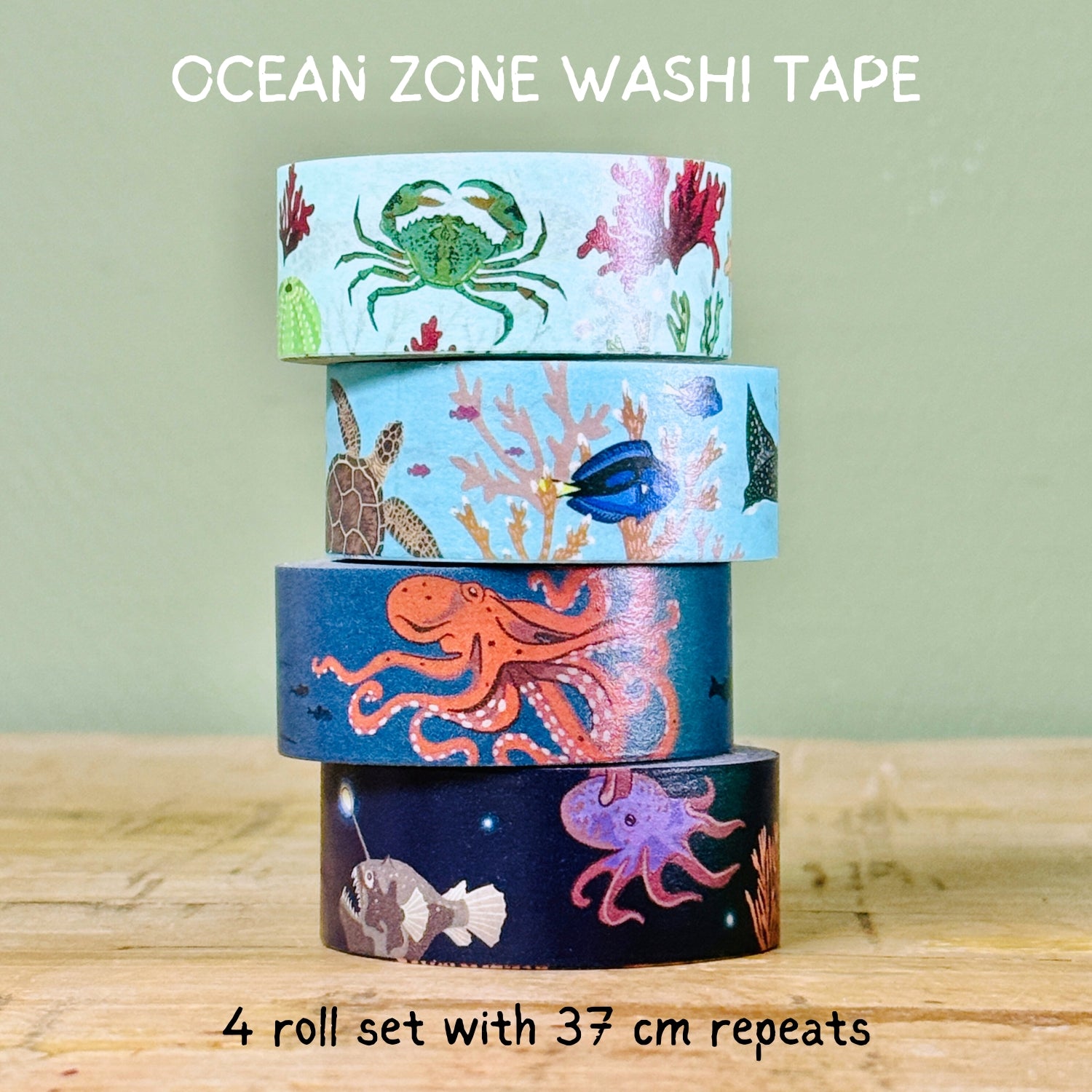 Ocean Zones Washi Tape Set