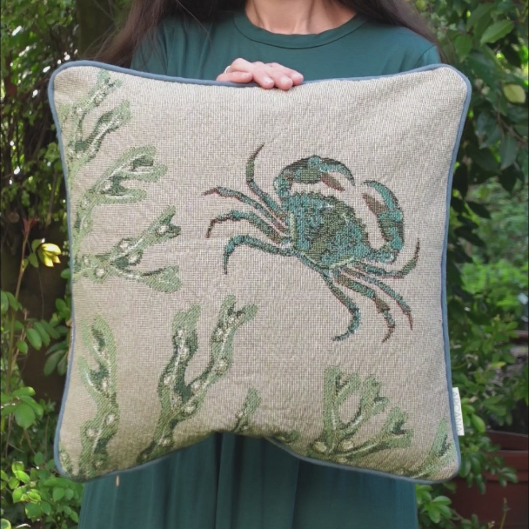 Intertidal Shore Crab Woven Cushion Cover
