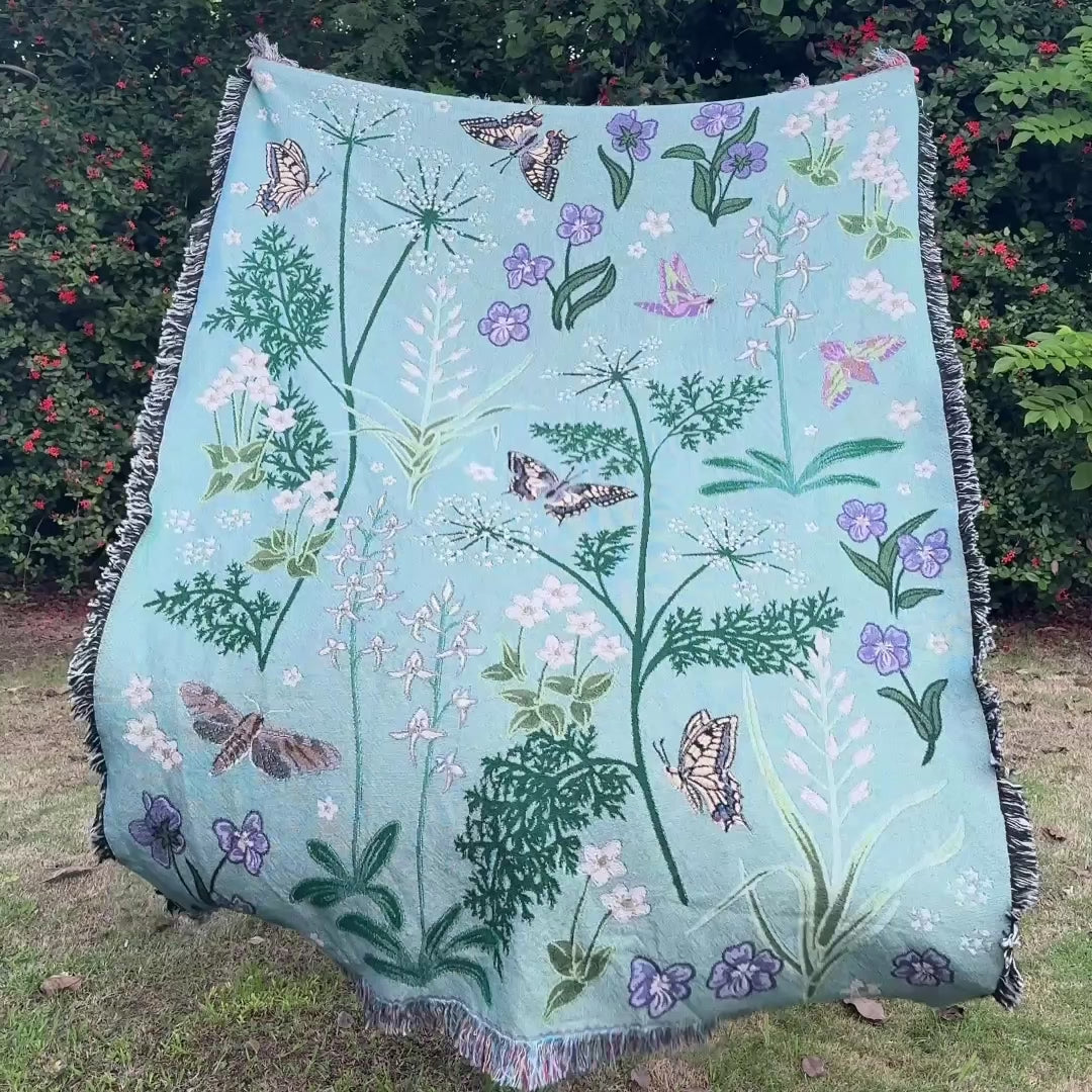 Whispers of Wetlands Woven Blanket