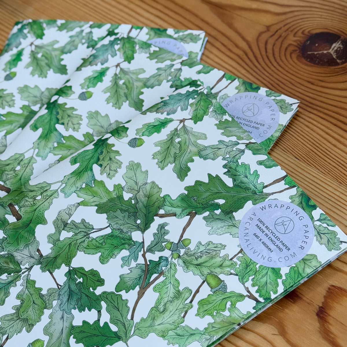 Wild Oak Premium Recycled Wrapping Paper Set