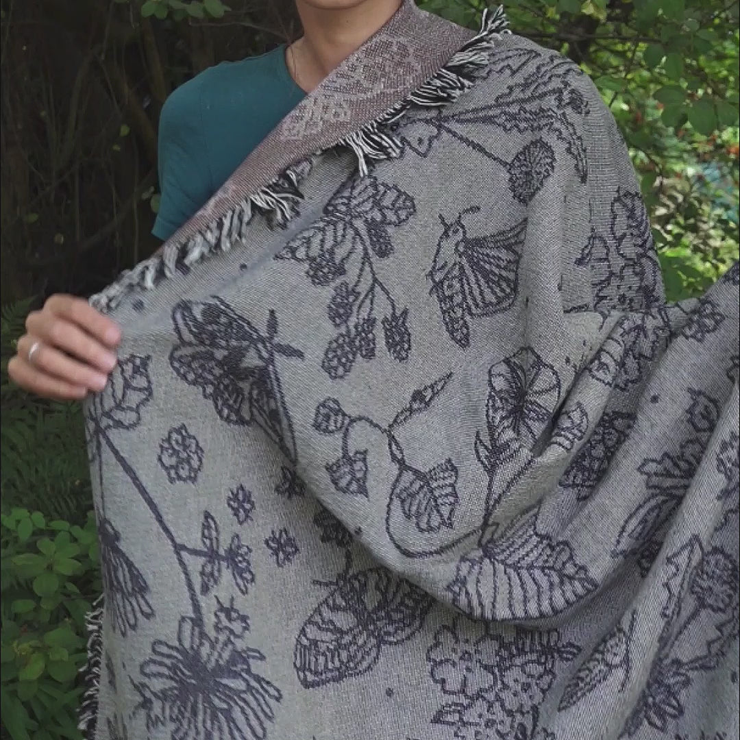 Night Garden Hush Woven Blanket