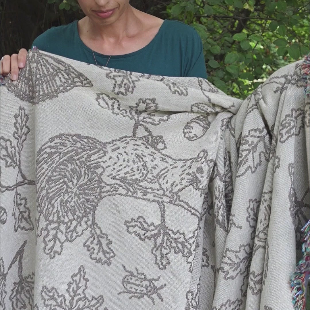 Winter Wood Woven Blanket