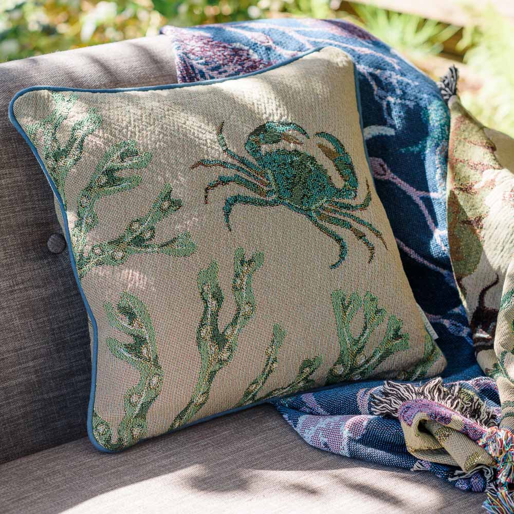 Intertidal Shore Crab Woven Cushion Cover