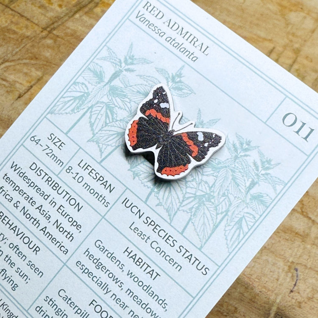 Red Admiral Butterfly Biodiversity Badge