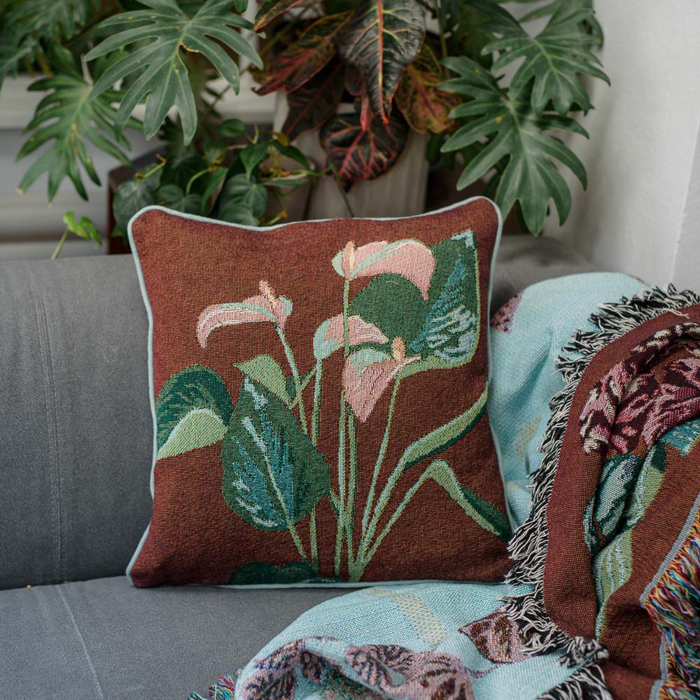 Indoor Jungle Brew Woven Cushion Cover