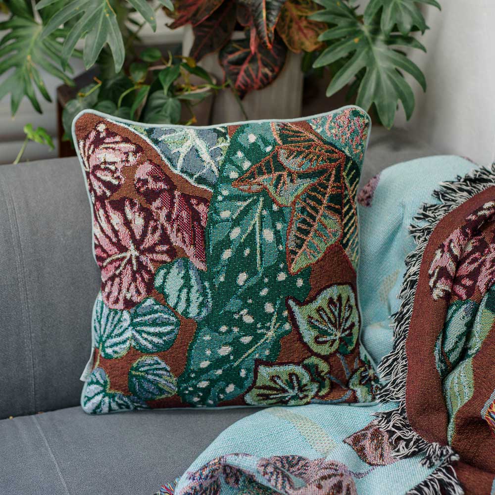 Indoor Jungle Brew Woven Cushion Cover