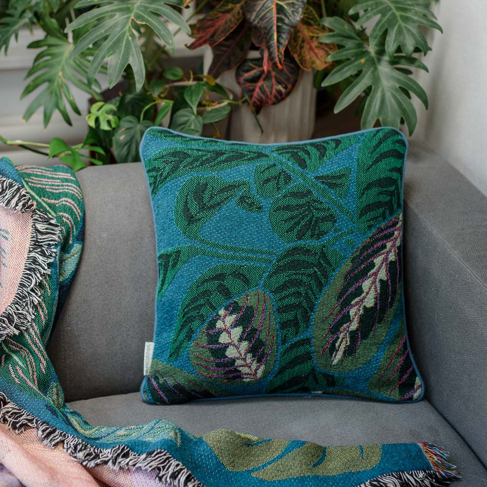 Indoor Jungle Window Woven Cushion Cover