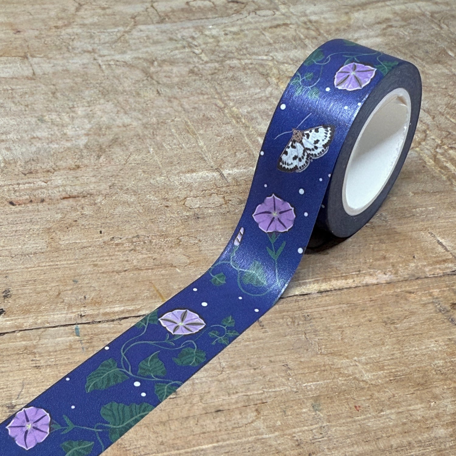 Night Garden Premium Recycled Wrapping Paper Set with Washi Tape