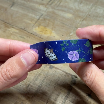 Night Garden Premium Recycled Wrapping Paper Set with Washi Tape