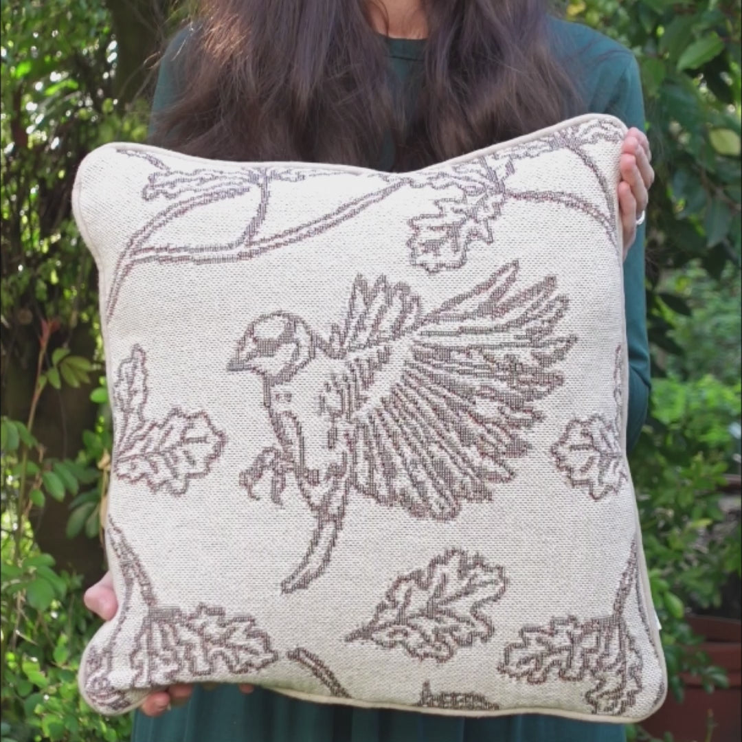 Winter Wood Woven Cushion Cover