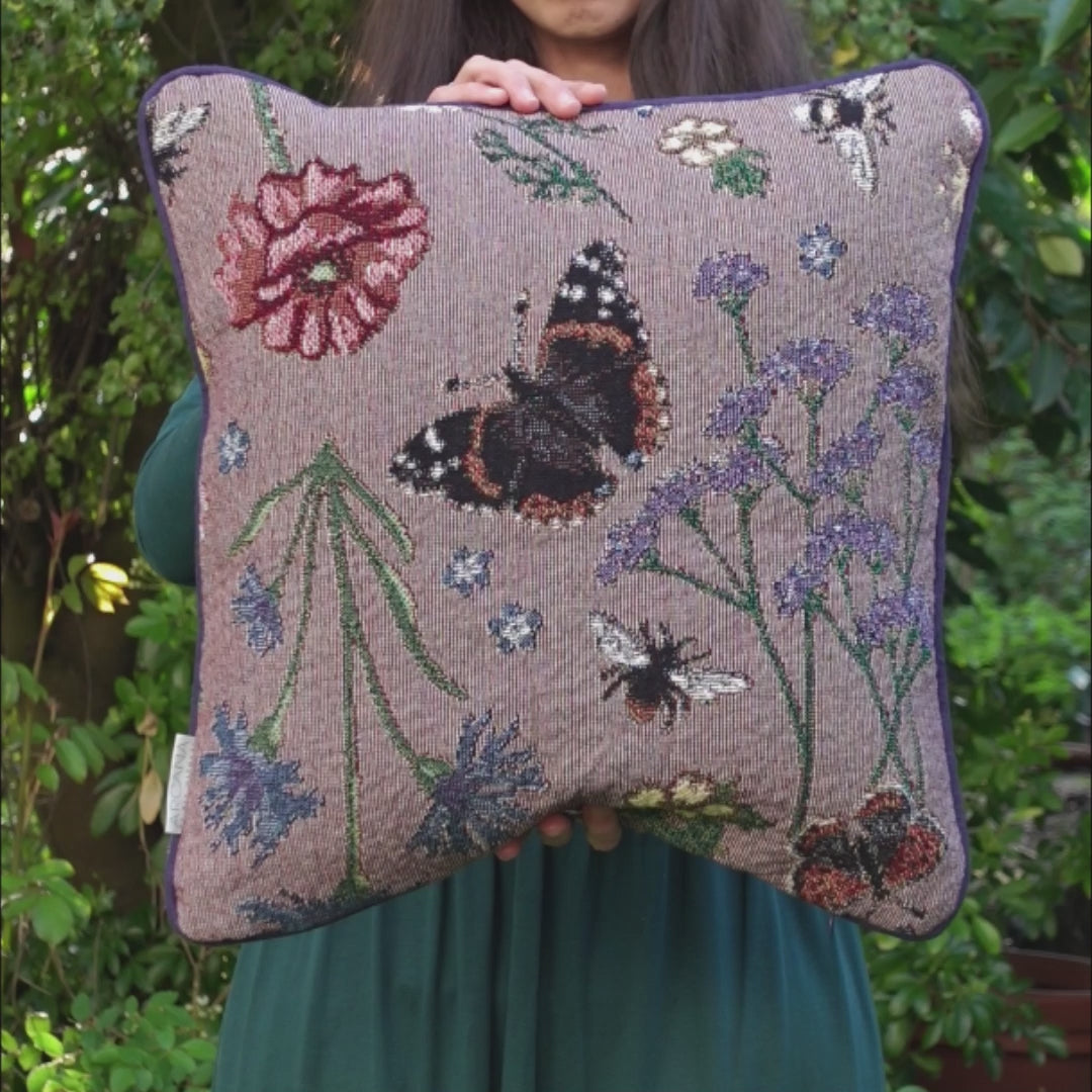 Pollination Bloom Rose Woven Cushion Cover