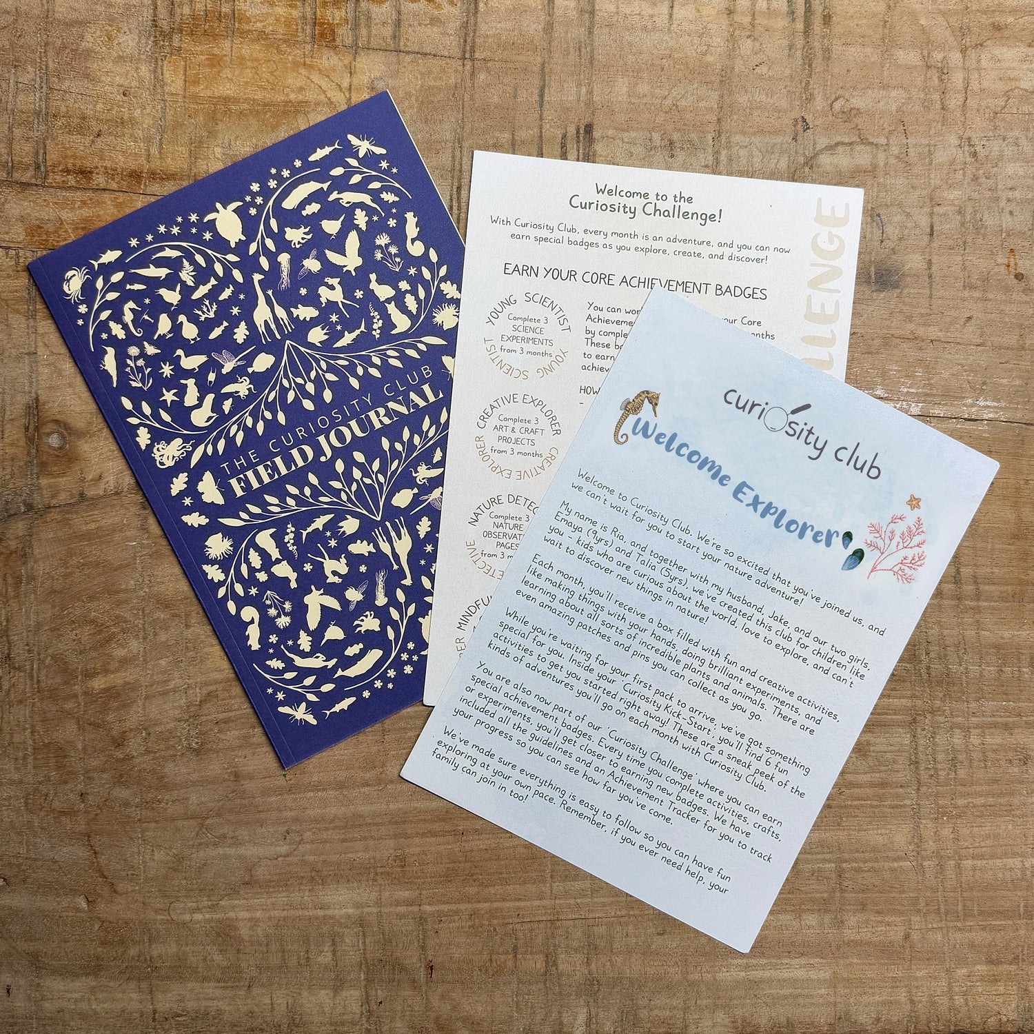 Curiosity Club Welcome Pack