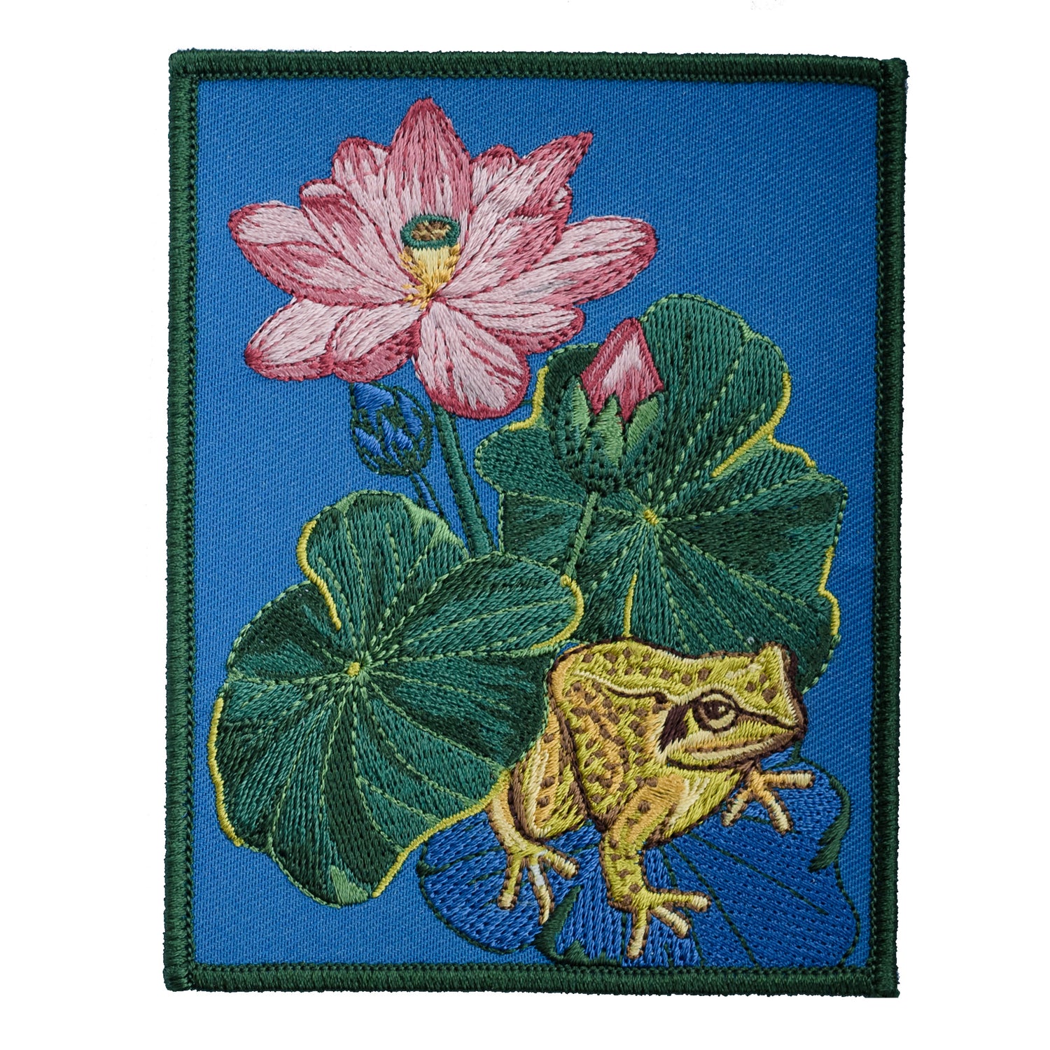 Frog and Lotus Embroidered Patch from WildloreFromArcana