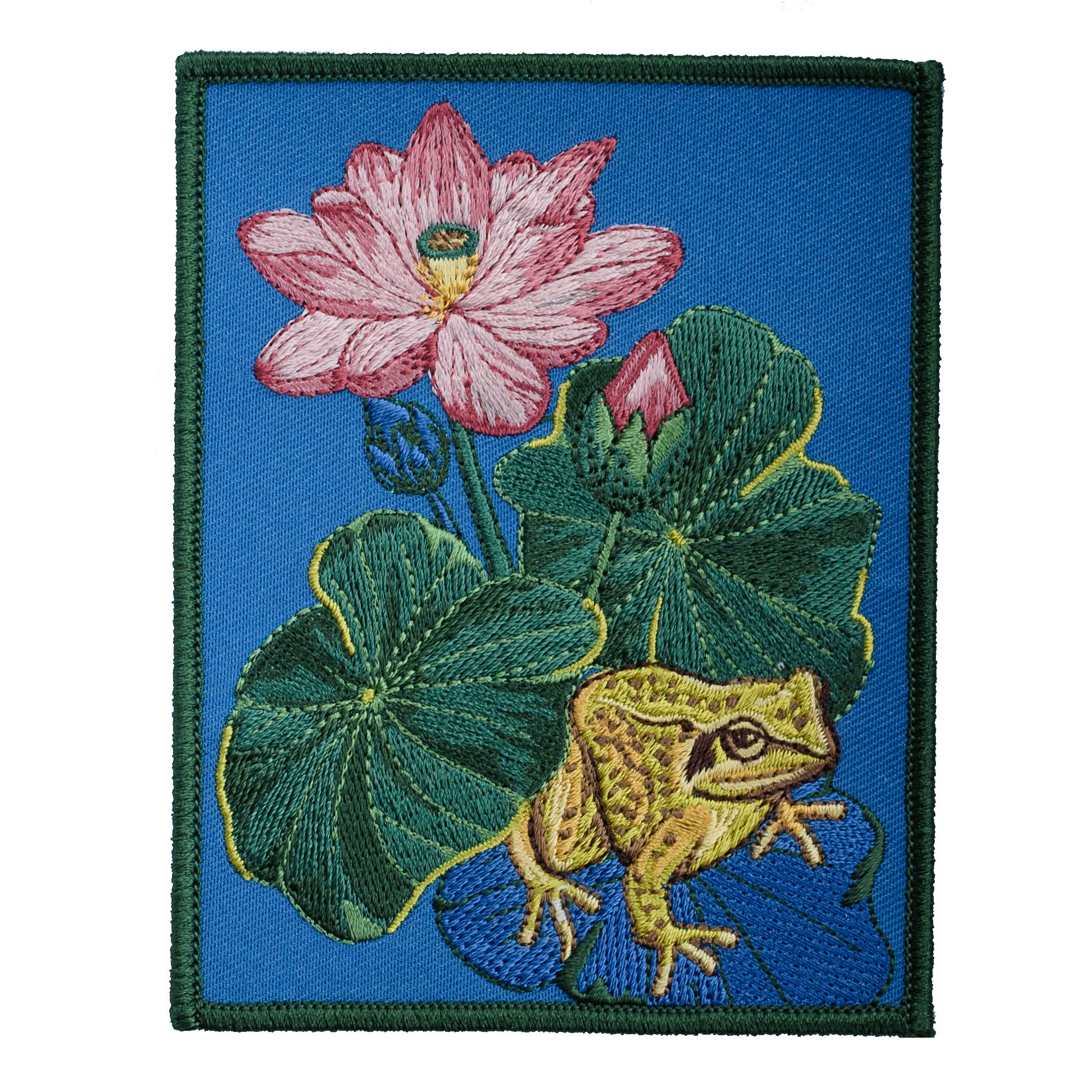 Frog and Lotus Embroidered Patch from WildloreFromArcana