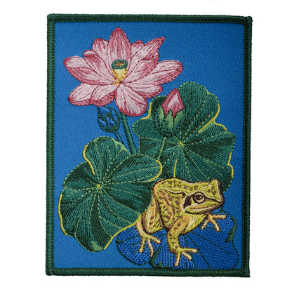 Frog and Lotus Embroidered Patch from WildloreFromArcana