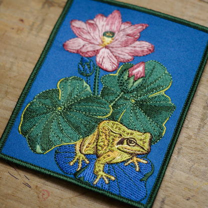 Frog and Lotus Embroidered Patch from WildloreFromArcana