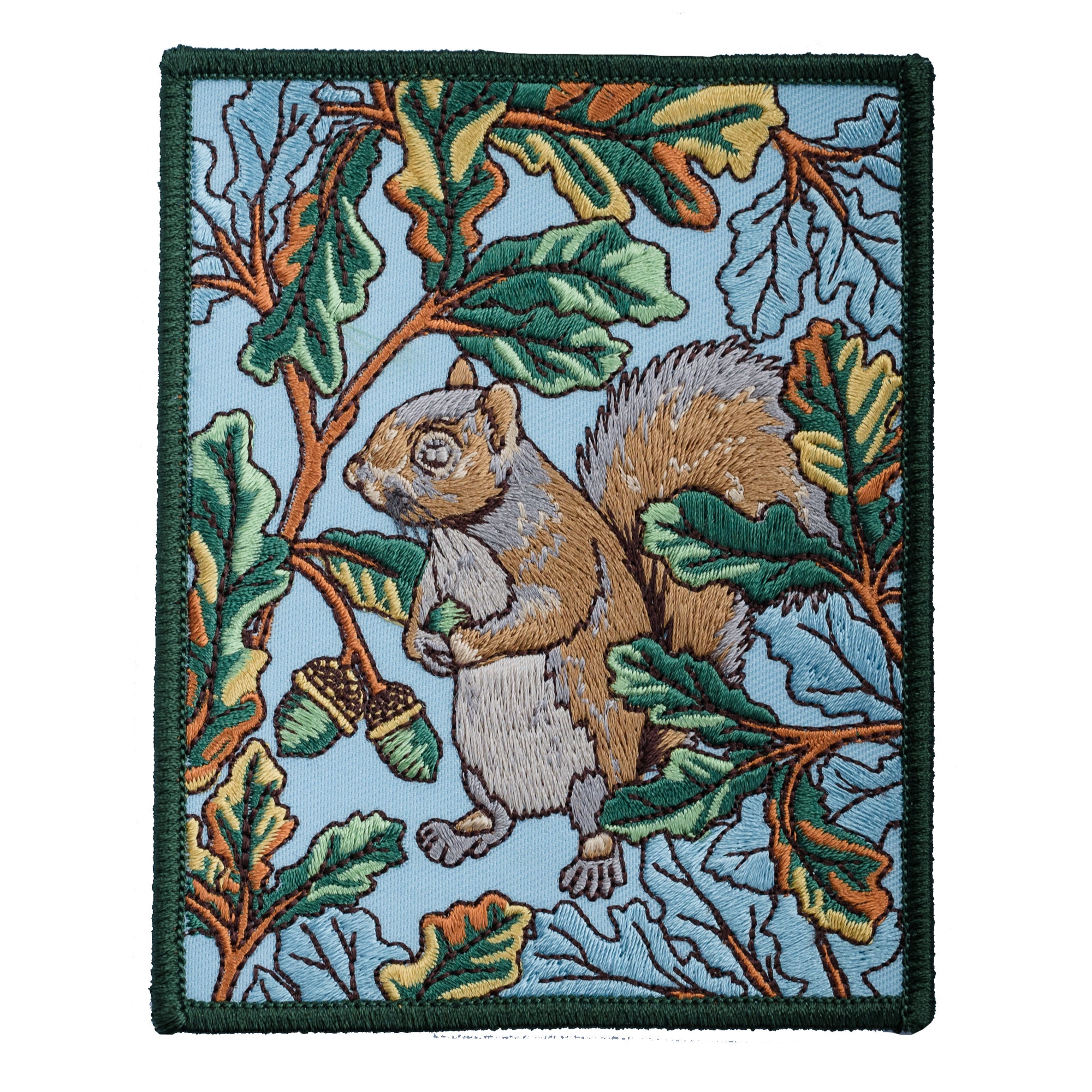 Grey Squirrel and Oak Tree Embroidered Patch from WildloreFromArcana