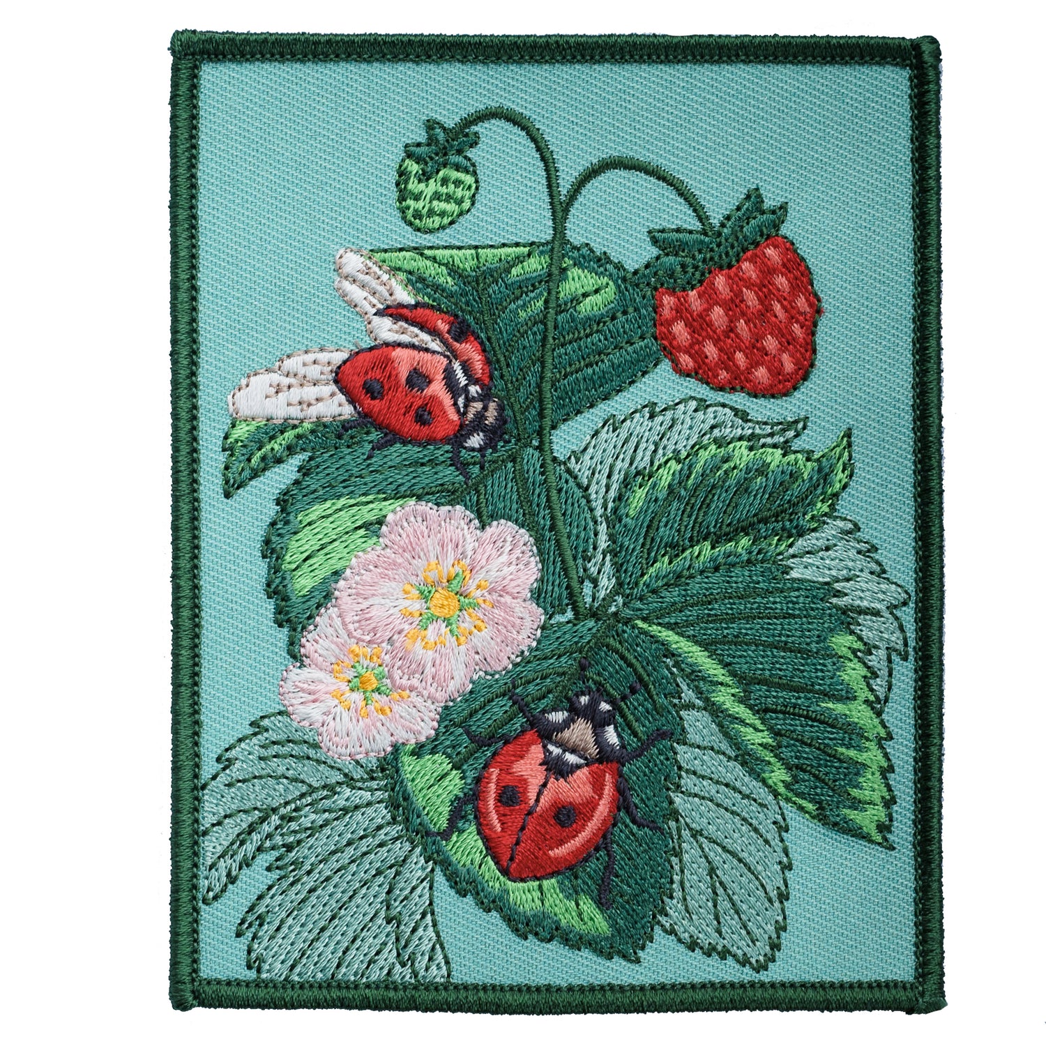 Ladybird and Strawberry Embroidered Patch from WildloreFromArcana