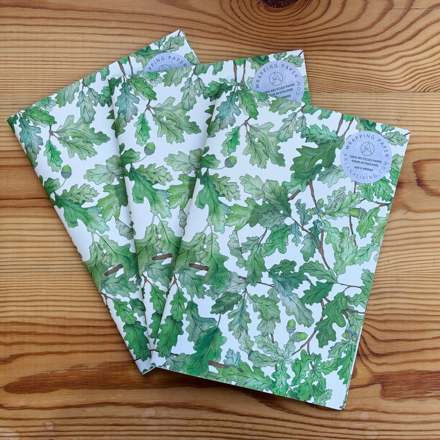 Wild Oak Premium Recycled Wrapping Paper Set