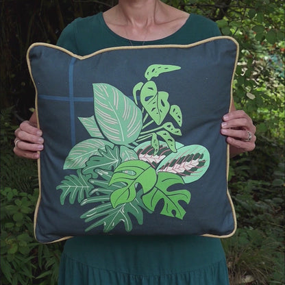 Indoor Jungle Gold Cushion Cover