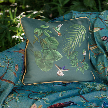 Forest Flight Gold Cushion Cover